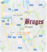 Mapa Bruges