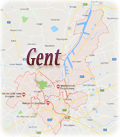 Mapa Gent