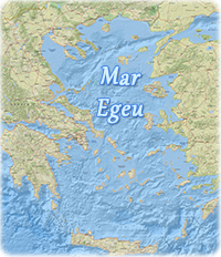Mapa Mar Egeu