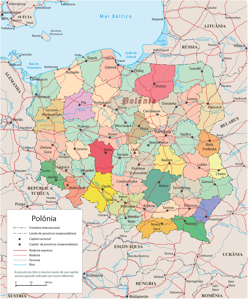 Mapa Politico Polonia