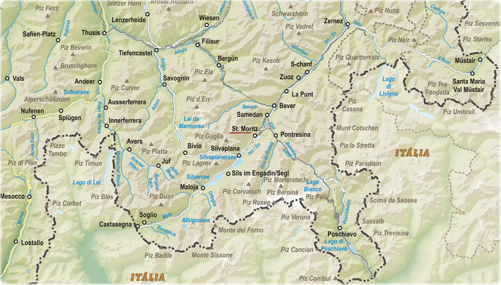 Mapa Saint Moritz