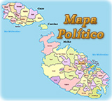 Mapa politico Malta