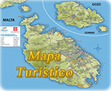 Mapa turistico Malta