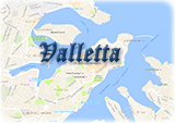 Mapa Valletta