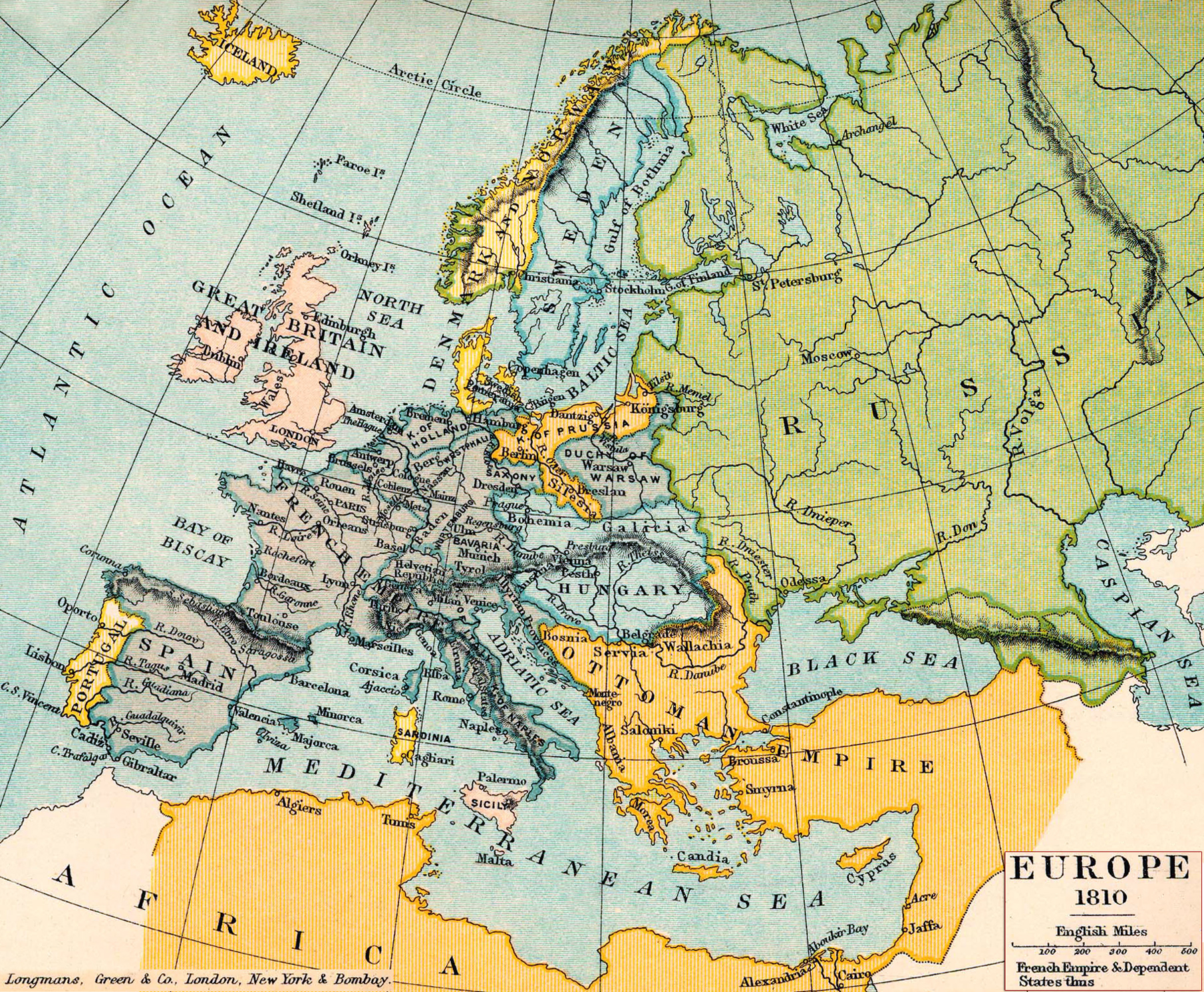 Mapa Europa 1810