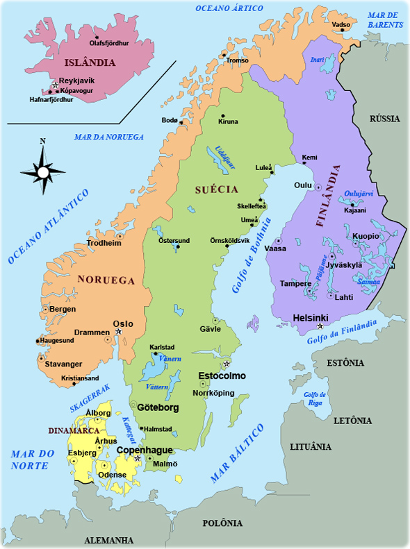 Mapa Escandinavia