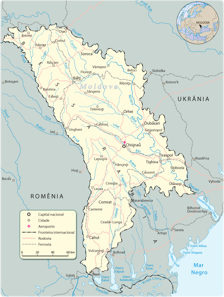 Mapa Moldova