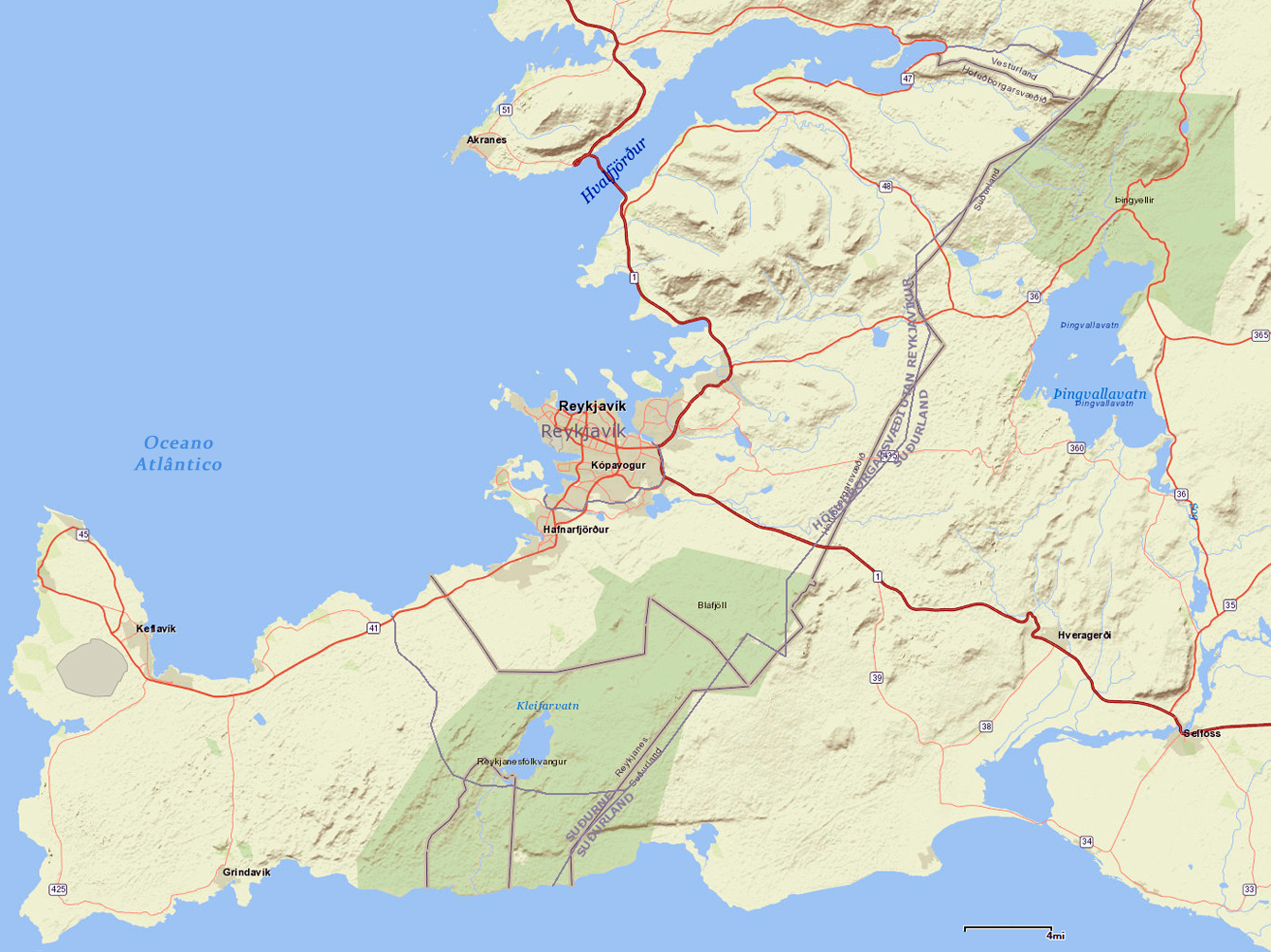 Mapa Reykjavík