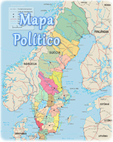 Suécia mapa politico