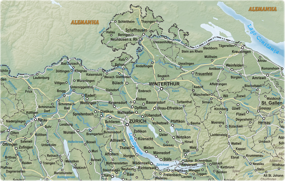 Mapa Zurique