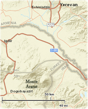 Mapa Monte Ararat